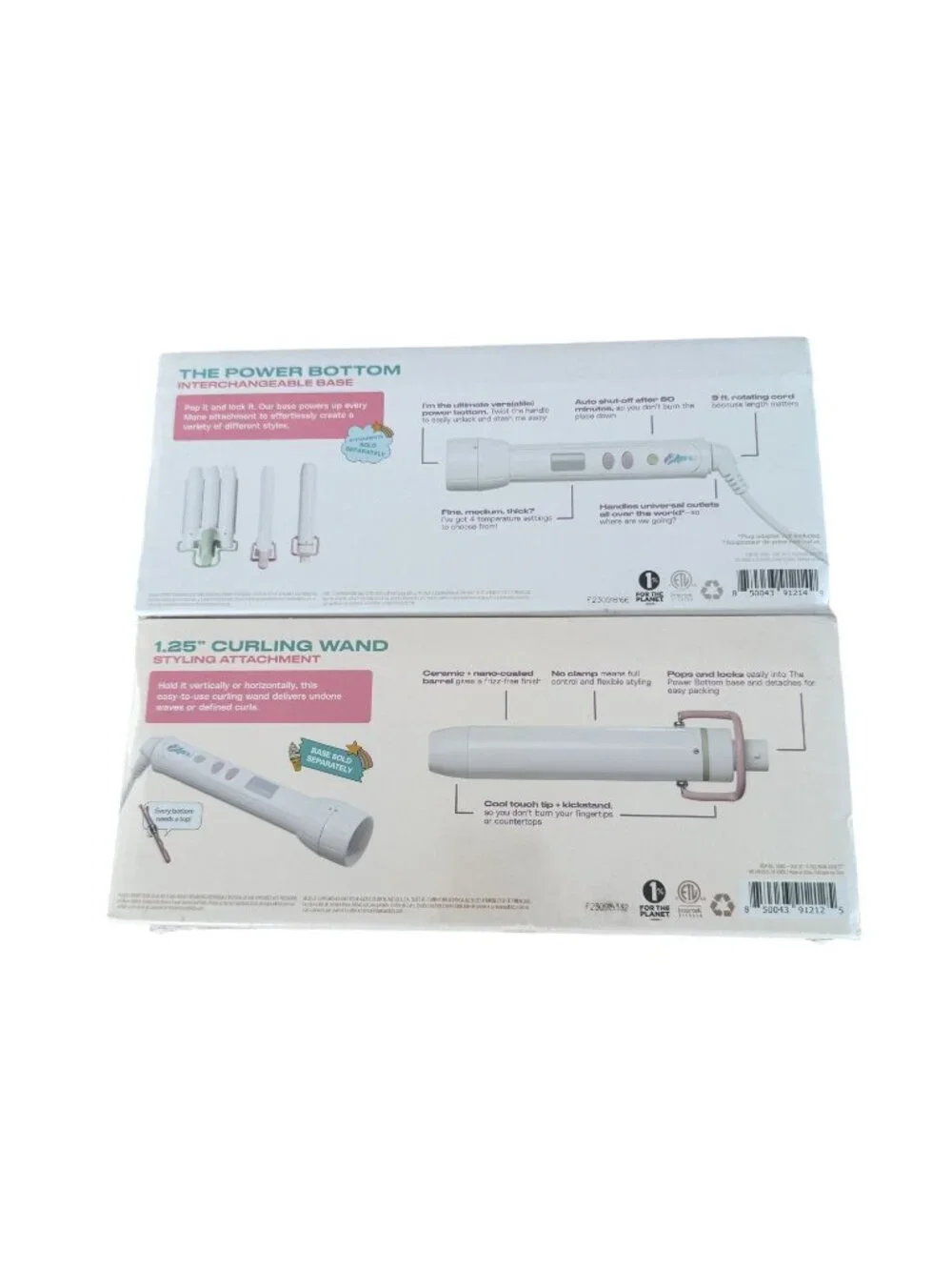 MANE BY JEN ATKIN 1.25” Curling Wand & Power Bottom Base NEW NIB